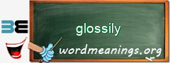 WordMeaning blackboard for glossily